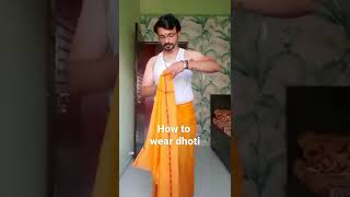 how to wear dhoti (basic dhoti)#dhotitutorial  #dhoti