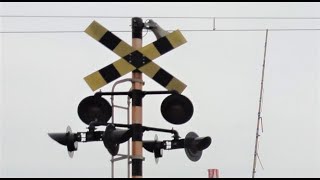 【踏切】JR成田線　変な警報灯がなくなった踏切 (Railroad crossing in Japan)