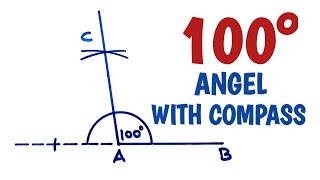 How to draw 100 degree angle using pencil compass..[SECOND METHOD]