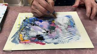 Tutorial - Build a Bold Abstract : Intuitive Layering & Easy Mark Making Warm-up by Marie Manon