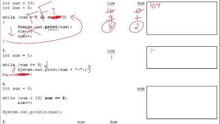 Java While Loop Worksheet #1