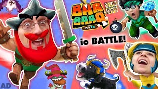 FGTEEV Barbarian Family! Go Savage Battle! .io Style Game BarBarQ w/ Puppy Oreo, Shawn, Moomy & Mike