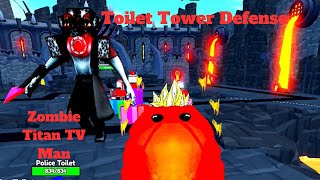 Toilet Tower Defense Using The Zombie Titan TV Man in Endless