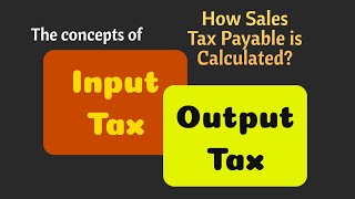 Sales Tax - What is Input Tax and Output Tax? | How Tax Liability is Calculated?