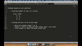 Problem Solving in Python using List and Dict | yusy4code