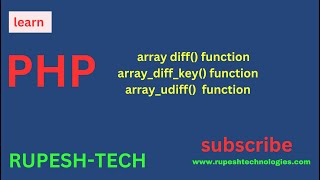 PHP ARRAY DIFF function Tutorial In Hindi