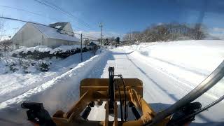 知り合い宅除雪完了帰宅途中　ホイールローダー