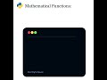 Python 💻 | Mathematical functions | math.sqrt() #python #coder #programming