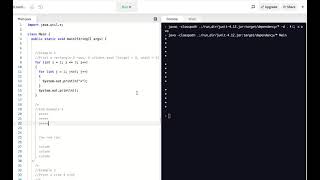 Example walkthrough helping a student debug Java code with a nested loop