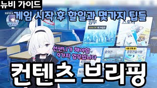 [뉴비가이드#2] 블루아카이브 인게임 컨텐츠 개요 | 컨텐츠 하는법과 몇가지 팁 정리