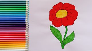 How to draw a flower picture Gul rasmi qanday chiziladi Как нарисовать картинку с цветком