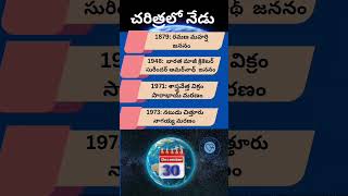 చరిత్రలో నేడు (డిసెంబర్ 30)