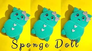 Sponge Dolls | How to make sponge teddy bear | Duster doll | Teddy bear | Craft with sponge