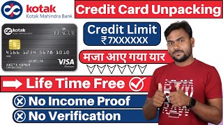 Kotak Mahindra Bank Credit card Unpacking | Life Time Free | Limit 7XXX000 | Credit card