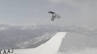 E-FMX Session in LAAX with Mat Rebeaud | SnoMX | RAW \u0026 ITW