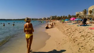 Cala Millor 💚 Strandspaziergang 🏖 4k Walk 01.08.22