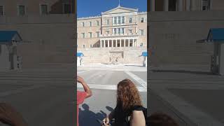 Evzones Greek Presidential Guard  ( Τomb of Unknown Soldier )  Monument in Athens