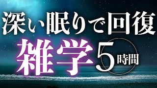 【睡眠導入】深い眠りで回復雑学5時間【合成音声】