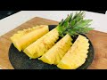 how to cut pineapple without wast khmer style កាត់ផ្លែម្នាស់បែបខ្មែរ