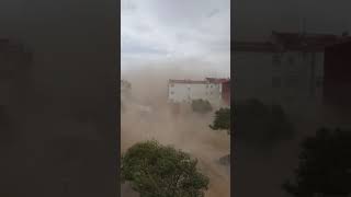 Impresionante vendaval en Albacete