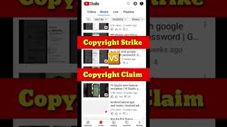 Copyright Claim 🆚 Copyright Strike | How to remove copyright claim on youtube video | #shorts