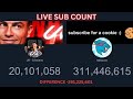 Live Sub Count of UR Cristiano Ronaldo (New Channel) GO TO 40000000 SUBSCRIBE