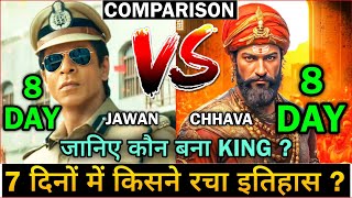 CHHAVA vs JAWAN Comparison Day 7 | Chhava Box Office Collection | Vicky Kaushal | Rashmika M | SRK