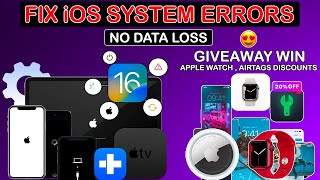 Fix iPhone/iPad iOS 16 Repair iOS system issues Apple Logo/Recovery Stuck/Black Screen/Dfu/Boot Loop