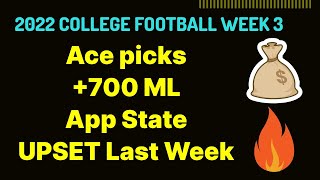 Easy Money 2022 l College Football Week 3 Picks & Predictions l Best Bets Handicapper Expert 9/17/22
