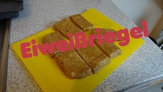 Proteinriegel selber machen (Erdnuss,Vanille, Kokosnuss) mit nur 4 Zutaten (Rezept)