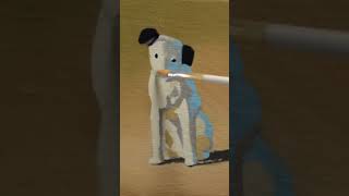 1時間10分で完成する犬の置物の油絵 Oil painting #shorts