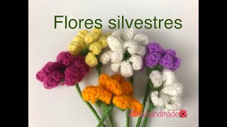 FLORES SILVESTRES  a crochet (facil de tejer y muy bonitas)