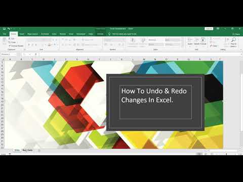 Apply Undo and Redo in Excel How to undo changes in Excel How to redo in Excel