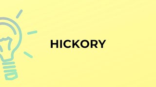 What is the meaning of the word HICKORY?