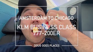 KLM Business Class | Amsterdam to Chicago (AMS - ORD) | 777-200 | Flight Review