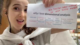 Dimensional analysis (aka factor-label method or unit factor method)
