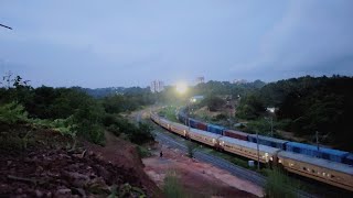 Mangala Express Arrives As BCN Freight Train Departs From Mangalore