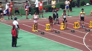 2019.04.07 福岡県春季記録会 中学3年男子100ｍ決勝1組