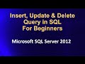 Insert, Update and Delete Query in Sql Server Database - for Beginners