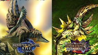 Thunder Lord Zinogre (MHGU) and Apex Zinogre (MH Rise) Comparison Intro Trailer