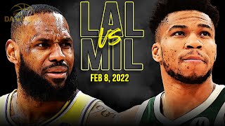 Los Angeles Lakers vs Milwaukee Bucks Full Game Highlights | Feb 8, 2022 | FreeDawkins