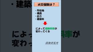 火災保険の保険料が決まるまで#61【元保険屋さんが教える】損害保険#shorts