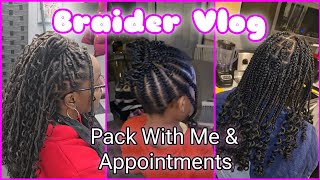 Day in the Life of a Braider | Salon and Mobile Appointments | Vlog