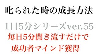 叱られた時の成長方法〜成功哲学1日5分シリーズvol.55〜毎日5分聞き流すだけで成功者マインドを獲得