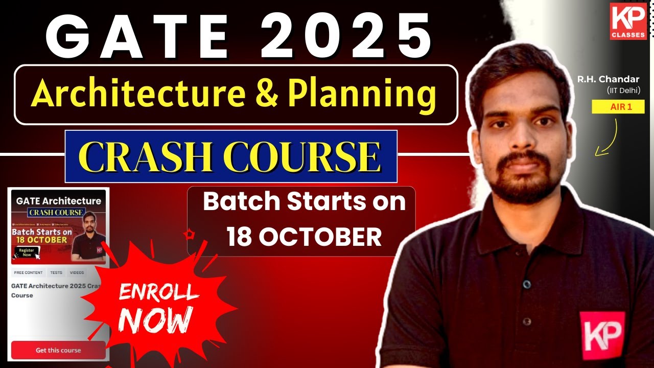 Gate Architecture 2025 Crash Course Kp Classes Youtube