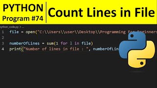 Python Program #74 - Get Line Count of a File in Python