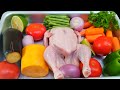 Chicken Saniya Arabic Food || Chicken With Vegetable in Oven || Baked Chicken & Vegetables Recipe