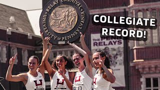 Harvard Races To Women's Collegiate DMR Record At Penn Relays 2024