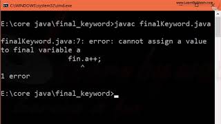 Final Variable in JAVA | Learn JAVA with practical examples | Vineet Agarwal