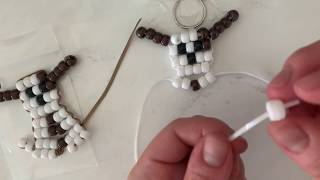 Dog Bead Keychain